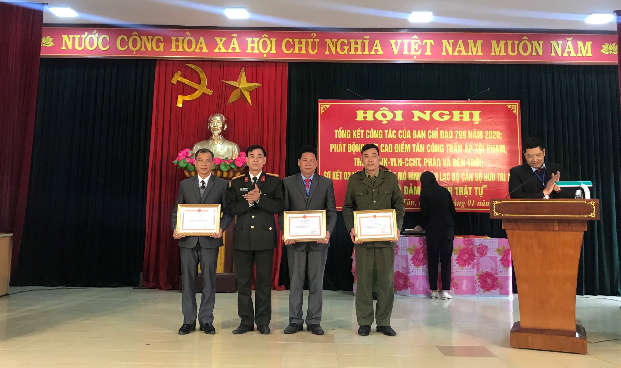 Xã Minh Tân (Kiến Thụy): Sơ kết 2 năm thực hiện mô hình cán bộ hưu trí tham gia bảo đàm an ninh trật tự